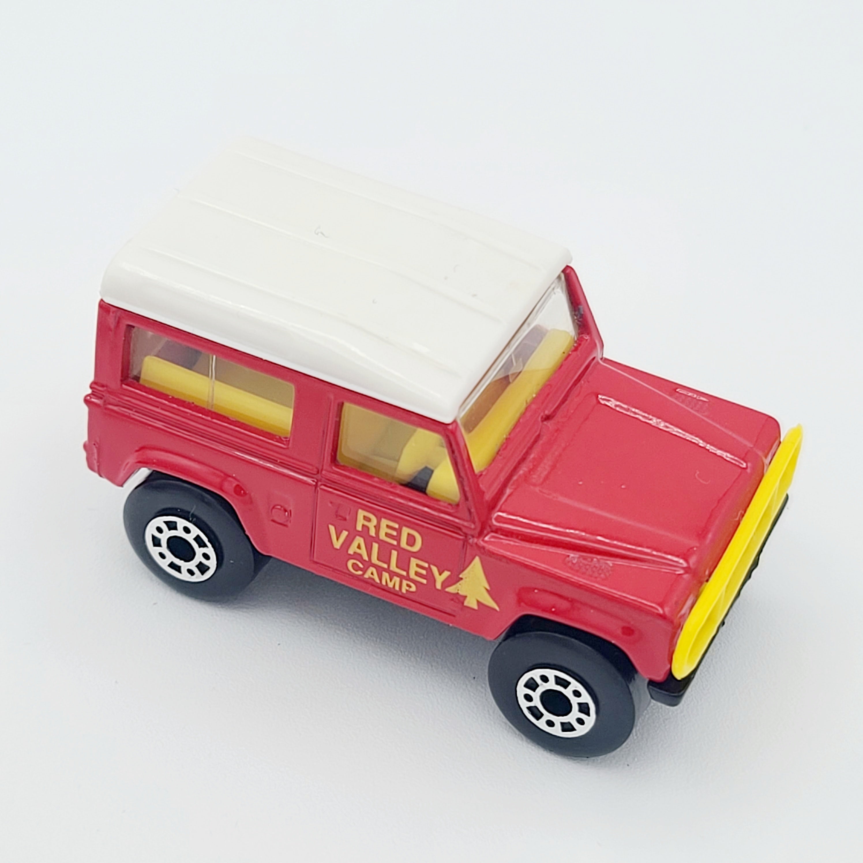 Matchbox Land Rover Ninety w/ Raft Trailer "Red Valley Camp" (1997 - 1998 MBX 5 Pack Exclusive - Land, Sea & Air)